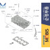 mobis head cylinder set diesel engine d4hd d4he d4hf 2020-23